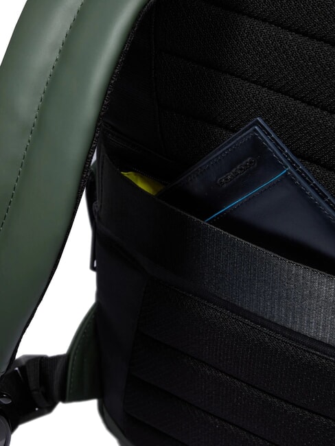 CORNER SPECIALE GOMMATO  Rucsac pentru laptop de 14", extensibil VERDE - Rucsacuri pentru laptop