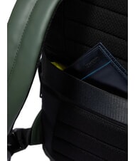 PIQUADRO CORNER SPECIALE GOMMATO  Rucsac pentru laptop de 14", extensibil VERDE - Rucsacuri pentru laptop - 6