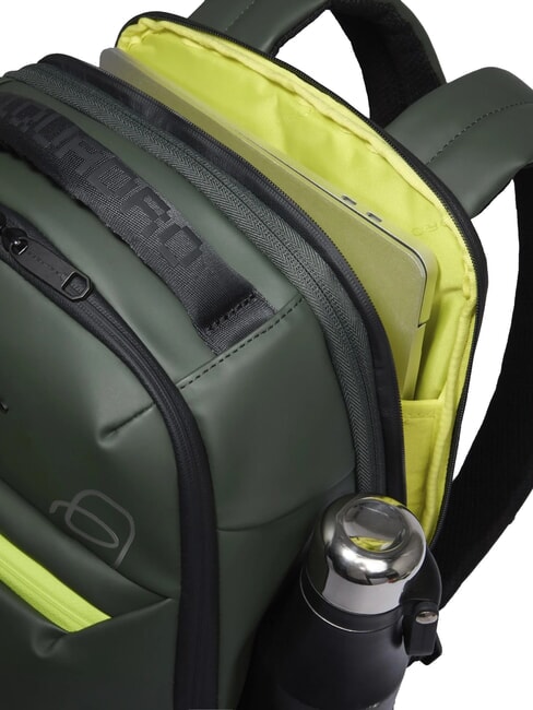 CORNER SPECIALE GOMMATO  Rucsac pentru laptop de 14", extensibil VERDE - Rucsacuri pentru laptop