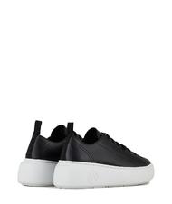 ARMANI EXCHANGE SUPER ACTION Adidași din piele cu platformă Negru / negru - Pantofi femei - 4