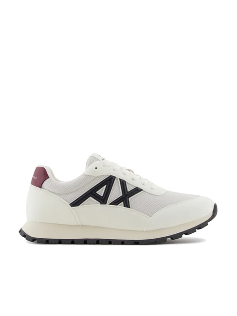 DROP MICROSUEDE Teniși cu logo contrastant alb-gălbui+bleumarin închis+roșu-roșu-verzui - Pantofi bărbați