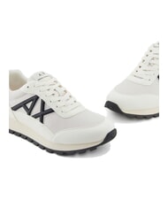 ARMANI EXCHANGE DROP MICROSUEDE Teniși cu logo contrastant alb-gălbui+bleumarin închis+roșu-roșu-verzui - Pantofi bărbați - 4