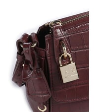 ARMANI EXCHANGE JANE CROCO Geantă de umăr cu imprimeu de crocodil canelură - Genți femei - 3