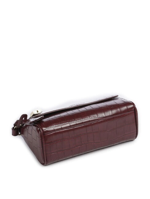 JANE CROCO Geantă de umăr cu imprimeu de crocodil canelură - Genți femei