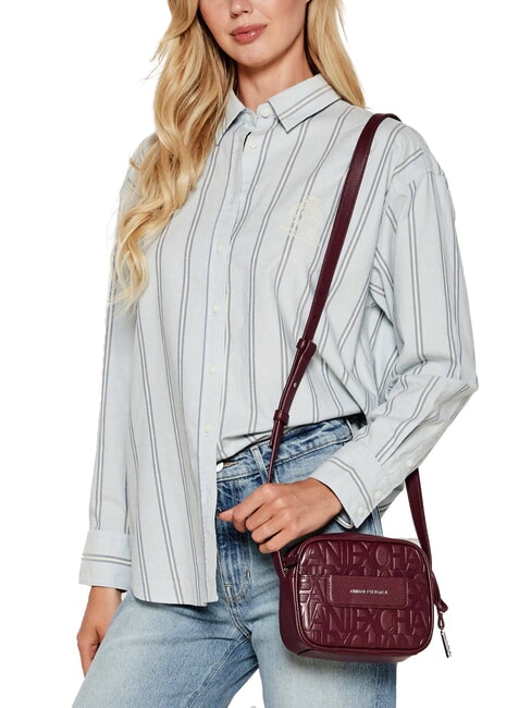 LIZ PEBBLE Geantă foto cu logo &icirc;n relief canelură - Genți femei