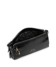 ARMANI EXCHANGE JANE CROCO Geantă de umăr cu imprimeu de crocodil negru - Genți femei - 4
