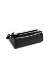 ARMANI EXCHANGE JANE CROCO Geantă de umăr cu imprimeu de crocodil negru - Genți femei - 5