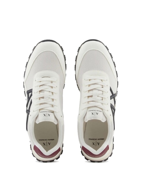 DROP MICROSUEDE Teniși cu logo contrastant alb-gălbui+bleumarin închis+roșu-roșu-verzui - Pantofi bărbați