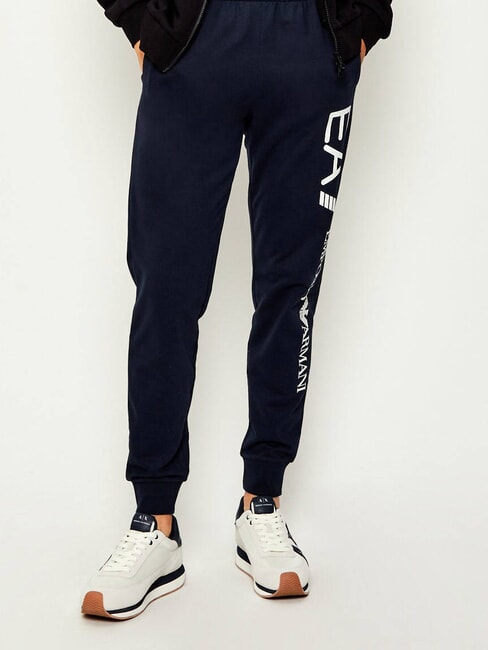 ROYALE SUEDE AIR MESH Teniși din piele cu logo AX alb-gălbui + bleumarin - Pantofi bărbați