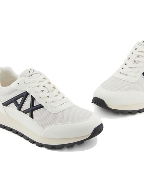 DROP MICROSUEDE Teniși cu logo contrastant alb-gălbui+bleumarin închis+roșu-roșu-verzui - Pantofi bărbați