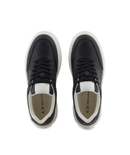 ARMANI EXCHANGE KURT MINI-TUMBLED Adidași cu talpă înaltă negru - Pantofi femei - 3