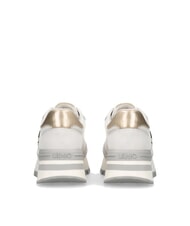 LIUJO AMAZING 25 Teniși din piele &icirc;ntoarsă și plasă alb-gălbui/auriu deschis - Pantofi femei - 7