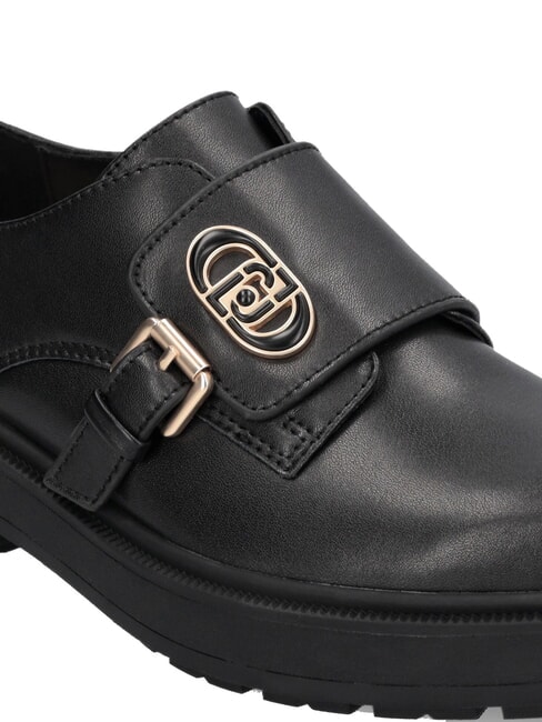 LONDON 01 Pantofi din piele cu cataramă negru - Pantofi femei