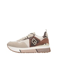 LIUJO MAXI WONDER 01 Teniși cu platformă și detalii din piton fr&acirc;nghie/ciocolată - Pantofi femei - 2