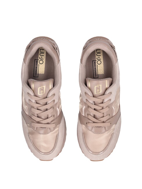 MAXI WONDER 91 Teniși cu platformă și inserții din piele lăcuită neutru - Pantofi femei