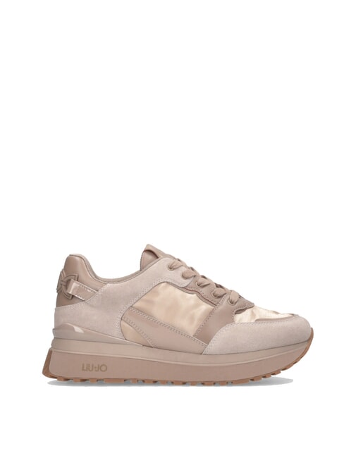 MAXI WONDER 91 Teniși cu platformă și inserții din piele lăcuită neutru - Pantofi femei