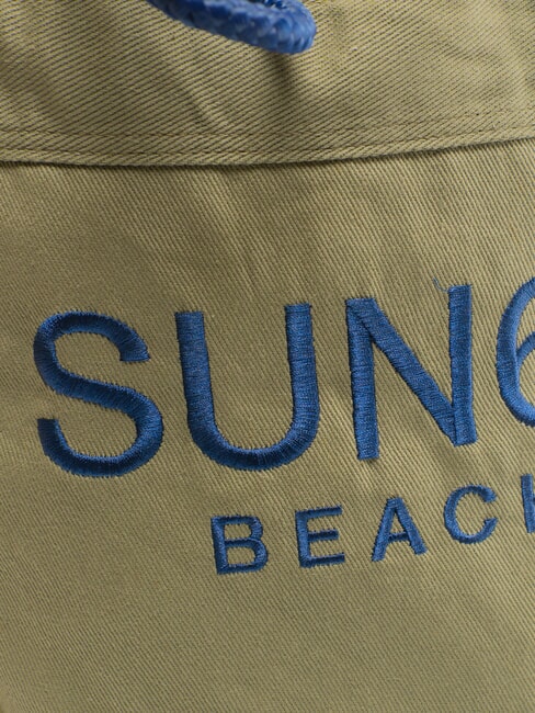 CABARDINE Geantă de plajă din bumbac armată întunecată - Genți femei