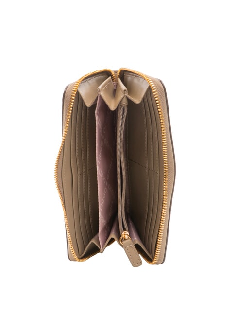 CALIWEN Portofel mare cu fermoar taupe de deșert - Portofele femei