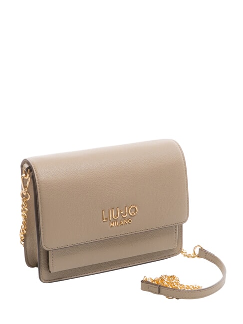 CALIWEN Geantă mică de umăr cu clapă taupe de deșert - Genți femei