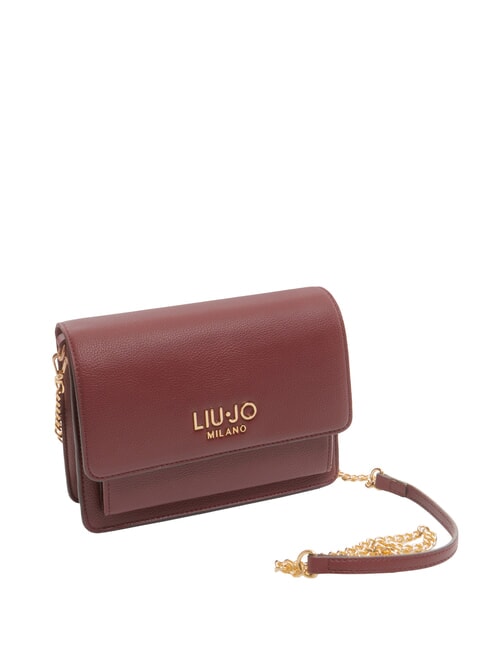 CALIWEN Geantă mică de umăr cu clapă vin roșu - Genți femei