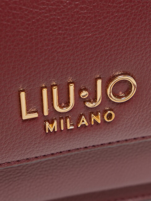 CALIWEN Geantă mică de umăr cu clapă vin roșu - Genți femei