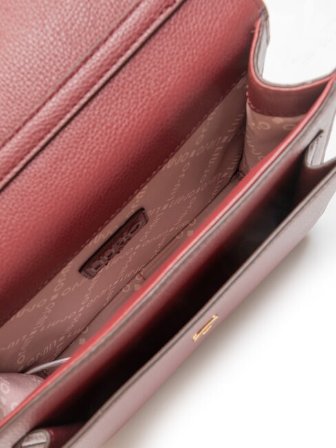 CALIWEN Geantă mică de umăr cu clapă vin roșu - Genți femei