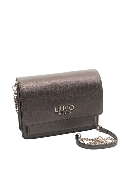 CALIWEN Geantă mică de umăr cu clapă antracit met. - Genți femei