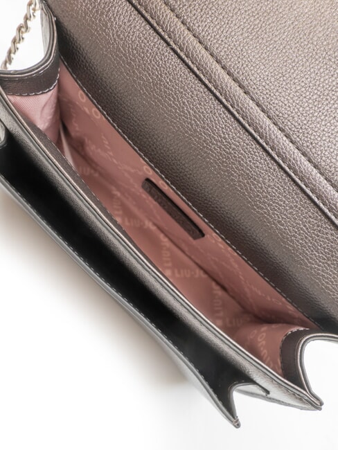 CALIWEN Geantă mică de umăr cu clapă antracit met. - Genți femei