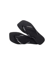 HAVAIANAS SQUARE LOGO Papuci flip-flop negru/argintiu - Pantofi femei - 2