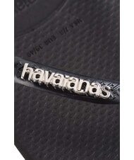 HAVAIANAS SQUARE LOGO Papuci flip-flop negru/argintiu - Pantofi femei - 4