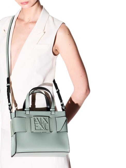 SUSIE Geantă de m&acirc;nă, cu curea de umăr salvie - Genți femei