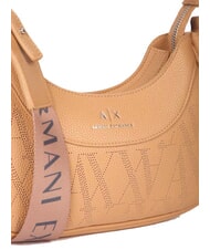 ARMANI EXCHANGE WAVE Geantă de umăr perforată medie roz camel - Genți femei - 4