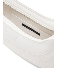 ARMANI EXCHANGE WAVE Geantă de umăr perforată medie alb strălucitor - Genți femei - 5