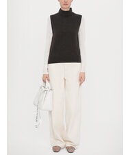 ARMANI EXCHANGE WAVE Geantă perforată medie cu curea de umăr alb strălucitor - Genți femei - 5