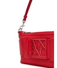 ARMANI EXCHANGE SUSIE STRAW Geantă de umăr cu logo roşu - Genți femei - 3