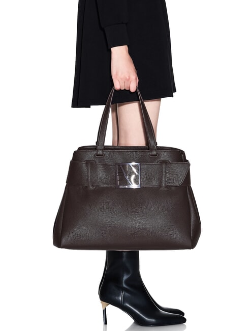 SUSIE SOFT Geanta de umar cu catarama ciocolată fierbinte - Genți femei