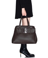 ARMANI EXCHANGE SUSIE SOFT Geanta de umar cu catarama ciocolată fierbinte - Genți femei - 6