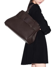 ARMANI EXCHANGE SUSIE SOFT Geanta de umar cu catarama ciocolată fierbinte - Genți femei - 7