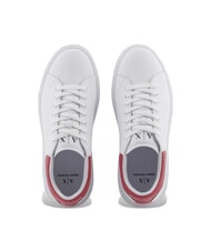 ARMANI EXCHANGE ACTION Tenisi din piele op.white+cardinal - Pantofi bărbați - 3