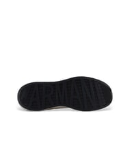 ARMANI EXCHANGE A|X Teniși cu logo lateral maxi gri neutru+alb aproape - Pantofi bărbați - 6