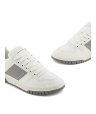 ARMANI EXCHANGE A|X Teniși cu bandă laterală contrastantă alb-gălbui + gri neutru - Pantofi bărbați - 4