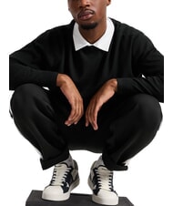 ARMANI EXCHANGE A|X Teniși cu inserții contrastante Off White + Jet Set - Pantofi bărbați - 7