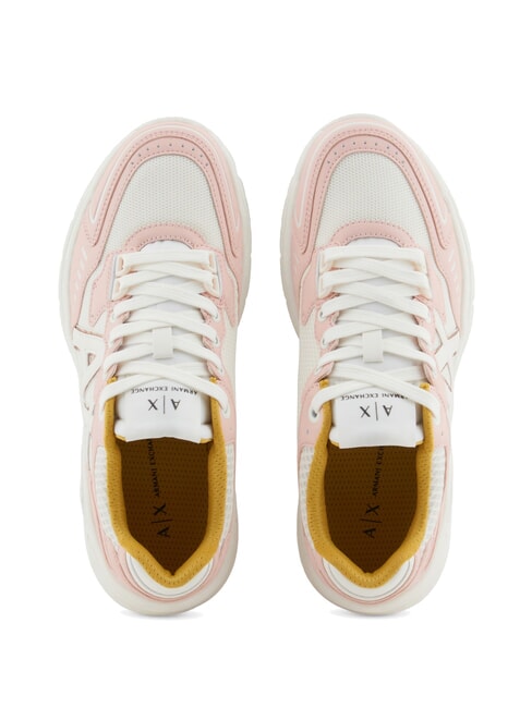 A|X Teniși groși cu inserții de plasă roz deschis + alb-gălbui - Pantofi femei