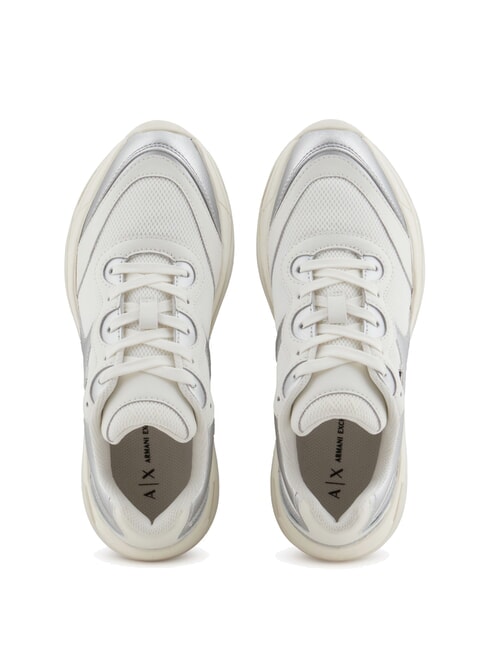 A|X Teniși din material tip plasă argintiu+alb-gălbui - Pantofi femei