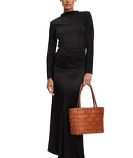 GUESS MAYLEE Geantă de cumpărături țesută geanta albury caramel - Genți femei - 6