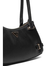 GUESS ROSALBA Geantă de umăr cu imprimeu Saffiano BLACK - Genți femei - 3