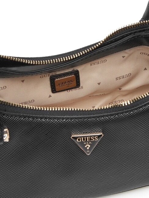 ROSALBA Geantă de umăr cu imprimeu Saffiano BLACK - Genți femei