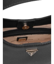 GUESS GIULLY 2 Geantă cu imprimeu Saffiano și curea de umăr BLACK - Genți femei - 4