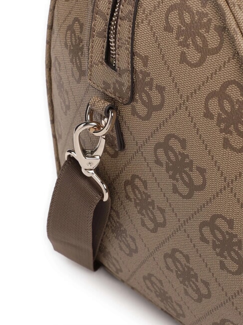 BERTA Geantă mare de voiaj cu curea de umăr logo latte / maro - Genți de voiaj