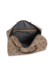 GUESS BERTA Geantă mare de voiaj cu curea de umăr logo latte / maro - Genți de voiaj - 4